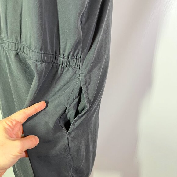 Patagonia Size L June Lake Dress Dark Grey Shift Short Sleeve *Flaw - Picture 3 of 11